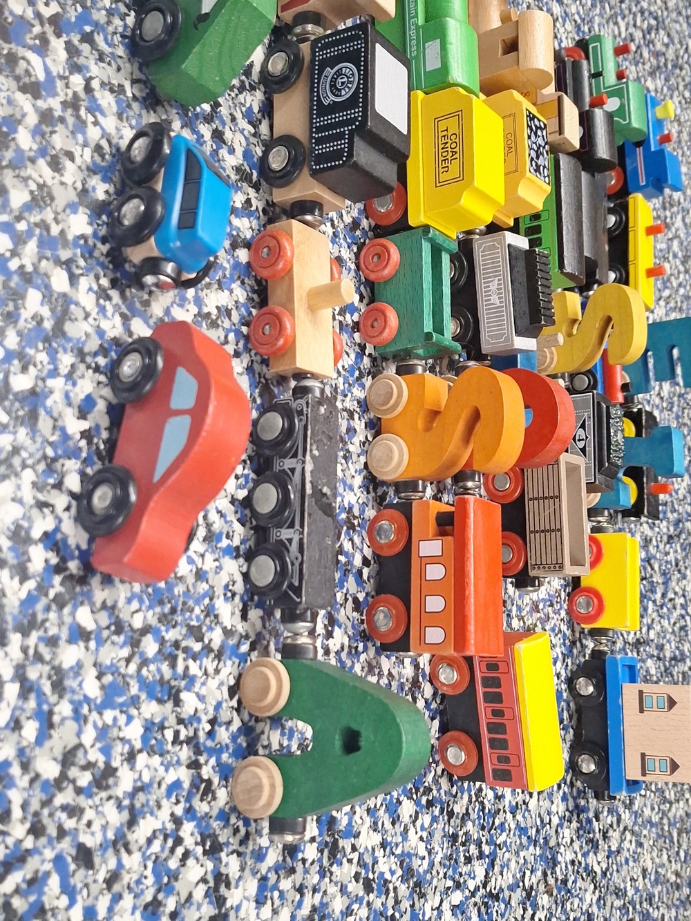 Colorful Wooden Toy Train Set – Multi-Color Kids Toy - Picture 3 of 4